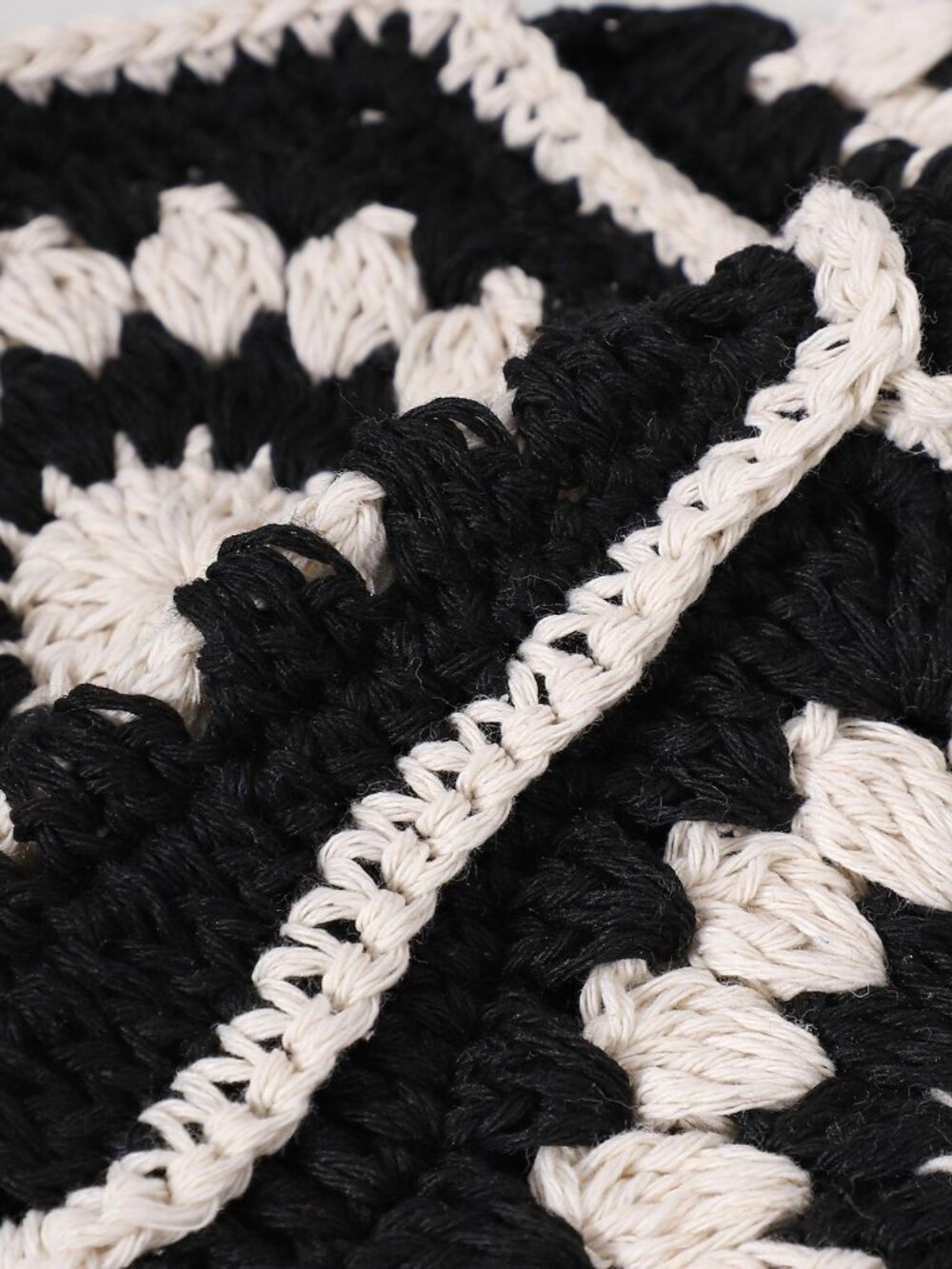 Black and White Crochet Bucket Hat | NEW! - Picture 6 of 6